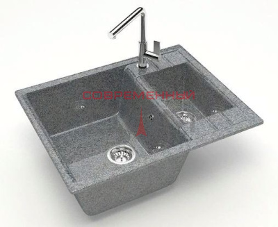 Кух.мойка Granit MARRBAXX глянц Жаклин Z190 Q8 (темно-серая)